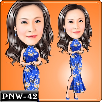 女生人像Q版漫畫PNW-42